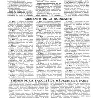 0697 - Page sans numérotation - Cours. Conférences de physique biologique / Cours de clinique des maladies cutanées et syphilitiques (Hôpital Saint-Louis) / Conférences élémentaires sur les maladies cutanées / Conférences cliniques sur les maladies cutanées / Cours annexe de gynécologie (Clinique Baudelocque) / Mémento de la quinzaine / Thèses de la Faculté de médecine de Paris