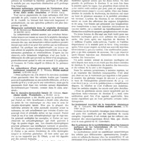 0777 - Page 683 - Revue de quinzaine de la presse étrangère. Ether chauffé ou refroidi ? (Cl. R. Hervey. New-York medical Journal, 15 février 1913) / Sarcome mélanique provenant de l'irritation d'un naevus pigmentaire (H. Kennedy Gaskill. Journ. of the Amer. medic. Asociation, 1er février 1913) / Hématurie unilatérale dans la néphrite chronique (P. E. Truesdale. Boston medical and surgical Journal, 30 janvier 1913) / La coïncidence d'une pneumonie aiguë avec un traitement arsenical (F. P. Weber, British medical journal, 15 février 1913) / Sur la chondro-dystrophie faetale (H. Chiari, Muenchener mediz. Wochenschr., 4 février 1913) / Nouvelle contribution à l'étude du traitement des anémies, de la leucémie et des affections rhumatismales par le thorium X (A. Bickel, Berliner kl. Wochensch., 24 février 1913) / Le traitement vaccinal de la bronchite chronique (H. T. Gillett, The British medical Journal, 22 février 1913) / Sur la présence de la nucléohistone dans les tumeurs malignes et les tuberculoses (H. de Veylder. Belgique médicale, 23 février 1913)