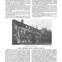 0830 - Page 730 - Nouvelles. L'inauguration du nouvel Hôpital de la Pitié / Ligue française pour l'hygiène scolaire