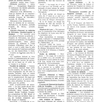 0831 - Page 731 - La vie médicale. Hôpitaux de Paris / Concours d'internat en médecine de Brévannes, Chardon-Lagache et Hendaye / Facultés de médecine / Hôpitaux de Lyon / Écoles de médecine / Concours d'internat à Villeurbanne / Concours de l'internat des hospices civils de Versailles / Asile d'aliénés de Quimper / Hospices de Toulon / Légion d'honneur / Récompenses accordées par la fondation Carnegie / Bureau d'hygiène de Lacaune (Tarn) / La maison du médecin / La loi de trois ans et les étudiants en médecine
