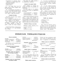 0861 - Page 757 - Diététique. Menus pour enfants (Mme Moll-Weiss) / Formules thérapeutiques. Sirop de dentition / Pommade pour le pansement des brûlures / Pommade contre les engelures, les crevasses, le prurit / Pommade contre les hémorroïdes, les fissures anales [Huchard] / Pommade contre les gerçures du sein / Potion contre la coqueluche [H. Roger] / Pilules amères laxatives / Pilules contre la constipation [C. Paul] / Potion contre les convulsions / Mixture contre la carie dentaire