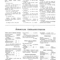 0927 - Page 817 - Diététique. Menus antidyspeptiques / Formules thérapeutiques. Potion contre la diarrhée chronique [Bourgogne] / Potion contre la diarrhée des enfants [Zinnis] / Gouttes calmantes antidyspeptiques [G. Sée] / Mixture contre les douleurs stomacales [Regnauld] / Injections hypodermiques / Badigeonnages / Collutoire / Angines douloureuses [Lyonnet ; Boullud ; Le Goff]