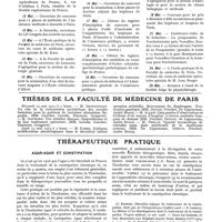 1210 - Page 1068 - Mémento de la quinzaine / Thèses de la Faculté de médecine de Paris / Thérapeutique pratique. Agar-Agar et constipation