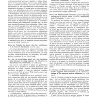 1245 - Page 1097 - Revue de quinzaine de la presse étrangère. Les effets de la vaso-constriction périphérique sur le cancer des souris. (Ch. Walcker et H. Whittingham, The Lancet, 12 avril 1913) / Note sur l'emploi du sucre chez les cardiaques. (S. E. Denyer, The Lancet, 19 avril 1913) / Un cas de pemphigus guéri par une injection intraveineuse de sang humain. (G. Praetorius, Muenchener med. Wochensch., 22 avril 1913) / Sur la cause du béribéri. (Pr C. Eijkman, Muenchener med. Wochensch., 22 avril 1913) / Deux cas d'intoxication saturnine grave chez des polisseurs de cuivre jaune (Althoff. Muenchener med. Wochensch., 11 mars 1913) / La réaction de Wassermann dans le diabète sucré et ses rapports avec l'acidose. ( J. H. Richards, Journal of the American Medical Association, 12 avril 1913)