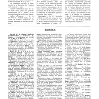1261 - Page 1113 - La vie médicale. Hôpital civil de Tunis / Légion d'honneur / Mariages / Nécrologie / Cours. Service de la Clinique médicale de l'Hôtel-Dieu. - Professeur : M. Gilbert / Hospice de la Salpêtrière. (Service de M. le Pr Pierre Marie) / Hôtel-Dieu (Service du Dr Caussade) / Ligue française pour l'hygiène scolaire / Leçons sur les méthodes d'exploration appliquées au diagnostic des maladies de l'appareil digestif. - (Hôpital Saint-Antoine, 22 rue de Citeaux, service de M. le Dr Albert Mathieu)