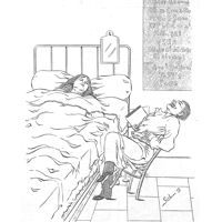 1285 - Page 1131 - La médecine humoristique. Dessin original, par Gilb