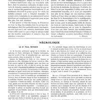 0114 - Page 87 - Libres propos. Les services hospitaliers de dermato-syphiligraphie [G. Milian] / Nécrologie. Le Dr Paul Reynier [G. Milian]