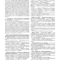 0212 - Page 187 - Nouvelles. Centenaire de la publication de l'« Auscultation médiate » de Laënnec / A la Société des sciences médicales du Grand-Duché de Luxembourg / Cours et exercices pratiques de technique d'examen et de thérapeutique clinique des maladies de l'appareil digestif (Hôpital Beaujon) / Conférences théoriques et pratiques de radiologie et de radiumlogie et d'électrologie / Hôpital de la Pitié. - Enseignement clinique du service de M. le Professeur Vaquez / Hôpital Laënnec. - Service du Dr Lombard / Hôtel-Dieu (Service du Dr Caussade) / Cours pratique de broncho-oesophagoscopie