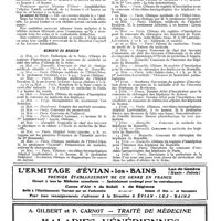 0512 - Page 324 - Nouvelles. Manipulations de bactériologie / Cours de la Faculté / La saison de Vichy / Mémento du médecin