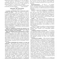 0091 - Page 67 - Sociétés savantes. Société de chirurgie. Séance du 23 juin 1920 / Société de biologie. Séance du 3 juillet 1920 / Société de dermatologie et de syphiligraphie. Séance du 10 juin 1920