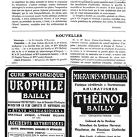 0147 - Page 508 - Revue des congrès. Ve Congrès de la Société internationale de chirurgie (Suite). Prophylaxie et traitement du tétanos / Le tétanos dans l'armée britannique pendant la guerre européenne (août 1914-novembre 1918) / Nouvelles. Nécrologie / Fiançailles / Légion d'honneur