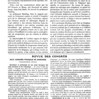 0315 - Page 625 - Variétés. L'alimentation des belges pendant la guerre et ses conséquences, par les Drs J. Demoor et A. Slosse / Revue des congrès. XXIXe Congrès français de chirurgie. Communications diverses