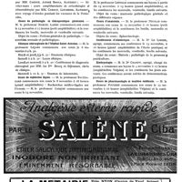 0325 - Page 631 - Nouvelles. Cours de thérapeutique / Cours de pathologie et thérapeutique générales / Clinique chirurgicale de l'Hôpital Saint-Antoine / Cours de médecine légale / Conférences de pathologie interne / Cours et travaux pratiques d'anatomie pathologique / Cours d'anatomie / Conférences d'obstétrique / Embryologie / Cours de pharmacologie et matière médicale