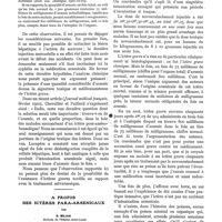 0047 - Page 43 - A propos de la question des ictères au cours du traitement arsenical de la syphilis. Un cas d'ictère grave mortel avec dosage de l'arsenic dans le foie. Par A. Policard et J. Pinard / A propos des ictères para-arsenicaux, par G. Milian