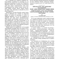 0165 - Page 153 - Clinique des maladies de l'encéphale. Lésions et symptômes en psychiatrie organique, par le Pr Dupré / Réparation des brèches crâniennes par les greffes osseuses. Comparaison avec les greffes cartilagineuses et avec l'endoprothèse, par le Dr Mauclaire