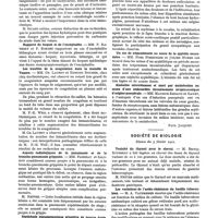 0172 - Page 160 - Sociétés savantes. Société médicale des hôpitaux. Séance du 4 février 1921 / Société de biologie. Séance du 5 février 1921