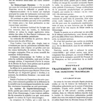 0329 - Page 329 - L'orientation du traitement de la blennorragie, par le Dr Cattier. Le critérium de la guérison / La blennorragie féminine / Le carême de l'après-blennorragie / Nouveau traitement de l'asthme par injections trachéales, par le Dr A. Balvay