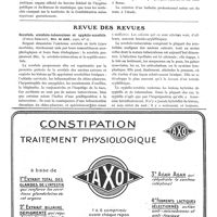 0025 - Page 13 - Le mouvement médical. Le mouvement médical en Suisse, par le Dr H. Tecon / Revue des revues. Scrofule, scrofulo-tuberculose et syphilo-scrofule. (Emile Sergent, Rev. de méd., 1920, n° 2)