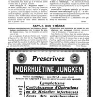 0317 - Page 177 - Revue des sociétés. Société de thérapeutique. Séance du 9 février 1921 / Revue des thèses. Quelques considérations sur les altérations thyroïdiennes concomitantes avec le cancer du sein, (M. Pierre Roman, Thèse de Montpellier, 22 janvier 1921, n° 32) / L'éventration post opératoire, ses causes, sa prophylaxie, son traitement (Antoine Aquaviva, Thèse de Montpellier, 1er février 1921, n° 37) [Paul Delmas]