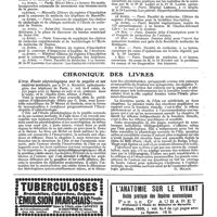 0436 - Page 245 - Nouvelles. Mémento chronologique / Chronique des livres. L'iris. Étude physiologique sur la pupille et ses centres moteurs, par le Dr A. Magitot... (Gaston Doin, éditeur, à Paris) [G. Milian]
