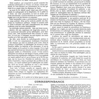 0517 - Page 294 - Intérêts professionnels. Lettre ouverte du syndicat général des médecins français électrologistes et radiologistes, à M. le Docteur Louis Mourier / Correspondance