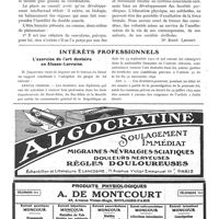 0538 - Page 306 - Variétés. La méthode en éducation physique [Dr René Ledent] / Intérêts professionnels. L'exercice de l'art dentaire en Alsace-Lorraine