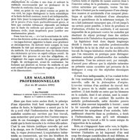 0042 - Page 38 - Revue médico-sociale et médico-juridique, par le Dr Paul Cornet et Me Adrien Peytel. Responsabilité pénale / Les maladies professionnelles (Loi du 25 octobre 1919), par V. Balthazard