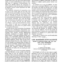 0050 - Page 46 - Les soins médicaux des réformés devant le parlement, par le Dr Gabriel Maunoury / Les barèmes d'invalidité dans l'application de la loi sur les pensions (Loi du 31 mars 1919), par le médecin-principal Rieux