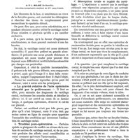 0093 - Page 89 - De l'utilisation de l'omoplate dans la restauration du squelette facial particulièrement dans les corrections et réfections nasales, par le Dr J. Molinié / a. La gravité relative de l'acte opératoire nécessité par le prélèvement / b. Troubles post-opératoires / c. Défaut de résistance / d. Résorption totale et rapide du cartilage