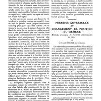 0140 - Page 132 - Recherches sur la Leucocytose digestive chez le nourrisson (Étude de la phase leucopénique), par H. Dorlencourt, G. Banu et A. Paychère / Pression artérielle et changement de position du membre. Méthode d'analyse de l'activité fonctionnelle du coeur, par le Dr René Moulinier