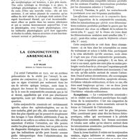 0319 - Page 303 - Revue générale. Quelques données actuelles sur la structure de la cellule, par le Pr A. Policard. Conclusions / La conjonctivite arsenicale, par le Dr Milian / Étiologie / Symptômes