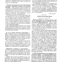 0424 - Page 408 - Sociétés savantes. Société médicale des hôpitaux. Séance du 28 octobre 1921 / Société de biologie. Séance du 29 octobre 1921