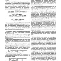 0480 - Page 464 - Ulcérations à bords cyanotiques et purpuriques. Gravité et lenteur de cicatrisation, par le Dr H. Gougerot. Traitement curatif et prophylactique / Crises nitritoïdes et accidents anaphylactiques, par le Dr E. Girbal
