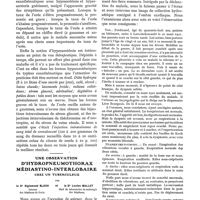 0503 - Page 503 - L'azotémie dans le typhus exanthématique, par MM. Benhamou, Jahier et Barthélemy / Une observation d'hydropneumothorax médiastino-interlobaire chez un tuberculeux, par le Dr Sigismond Bloch et le Dr Lucien Mallet