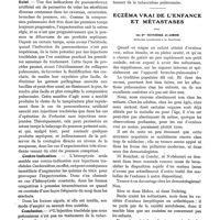 0519 - Page 519 - Injections trachéales et tuberculose pulmonaire, par le Dr Balvay. Injections trachéales et tuberculose laryngée / Injections trachéales et pneumothorax artificiel / Contre-indication / Conclusion / Eczéma vrai de l'enfance et métastases, par les Drs Veyrières et Jumon