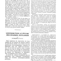 0110 - Page 98 - Le système réticulo-endothélial, par Prosper Merklen / Contribution à l'étude des spasmes oculaires, par D. Paulian