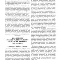 0023 - Page 13 - Revue annuelle. La tuberculose en 1933, par P. Lereboullet et M. Lelong. Étude prophylactique et thérapeutique / Les formes pseudo-tuberculeuses du cancer primitif du poumon, par MM. E. Sergent, R. Mignot et H. Durand