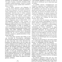 0038 - Page 28 - Quelques remarques sur le diagnostic de la tuberculose pulmonaire de l'adolescent, par A. Courcoux et A. Alibert. Mode de début / Diagnostic