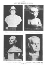 J. Malet. - Portrait du Dr J. Molinié (plâtre) / P. Brignon. - Buste d'enfant / G. Vellandre. - Bust [...]