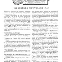 0751 - Page sans numérotation - Dernières nouvelles. La semaine odontologique de 1933 (25 mars-2 avril) / Société belge de chirurgie / Voyages de Pâques 1933 vers le proche Orient / Le Salon des Arts ménagers est ouvert au Grand Palais