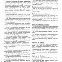 0772 - Page sans numérotation - Dernières nouvelles. Hôpitaux de Paris / Facultés de médecine / Faculté de médecine de Bordeaux / Faculté de médecine de Toulouse / Ecole de médecine de Rennes / Ecole de médecine d'Amiens / Hôpitaux de Nantes / Hôpitaux de Toulouse