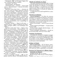 0798 - Page sans numérotation - Dernières nouvelles. Hôpitaux de Paris / Faculté de médecine de Paris / Facultés de médecine / Académie des sciences / Collège de France / Concours de l'internat de la Maison départementale de Nanterre