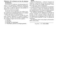 0826 - Page sans numérotation - Dernières nouvelles. Manifestation en l'honneur du Pr Andérodias / Dispense de la licence en vue du doctorat ès-sciences / Société de médecine et de chirurgie de Bordeaux