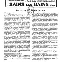 0843 - Page sans numérotation - Dernières nouvelles. Nécrologie / Faculté de médecine de Paris