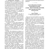 0071 - Page 59 - Les ponctions couplées des centres hématopoïétiques dans la splénomégalie érythroblastique chronique de l'adulte, par P. Émile-Weil et Suzanne Perlès. La ponction sternale / Les hémopathies congénitales avec érythroblastose (Érythroblastoses infantiles), par Marcel Lelong