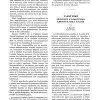 0103 - Page 91 - Les phénomènes fluxionnaires, par E. Techoueyres / L'asthme. Séquelle d'affections respiratoires aiguës, par J. Galup