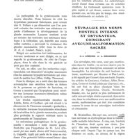 0151 - Page 137 - Un cas de gynécomastie d'origine vraisemblablement hypophysaire, par MM. Le Pr Dr Parhon et M. Schachter-Nancy / Névralgie des nerfs honteux interne et obturateur, coïncidant avec une malformation sacrée, par C.-I. Urechia et L. Dragomir