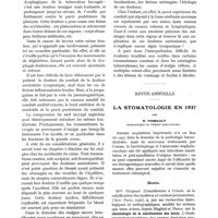 0190 - Page 172 - Les fausses otites moyennes et les otalgies réflexes, par le Dr Louis Larroque / Revue annuelle. La stomatologie en 1937, par R. Thibault / Dents
