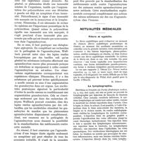 0214 - Page 196 - L'agranulocytose en relation avec les autres réactions leucocytaires dans l'organisme, par Gunter Wallbach / Actualités médicales. Fièvre et syphilis / La lymphographie