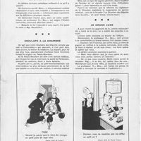 0012 - Page sans numérotation - De la dernière couvée, par Pierre Descaves. La crise de « foi » / Esculape à la chambre / Le grand luxe